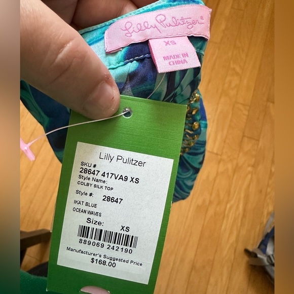NWT Lilly Pulitzer Blouse, Size XS, Retail $168 - Picture 5 of 5